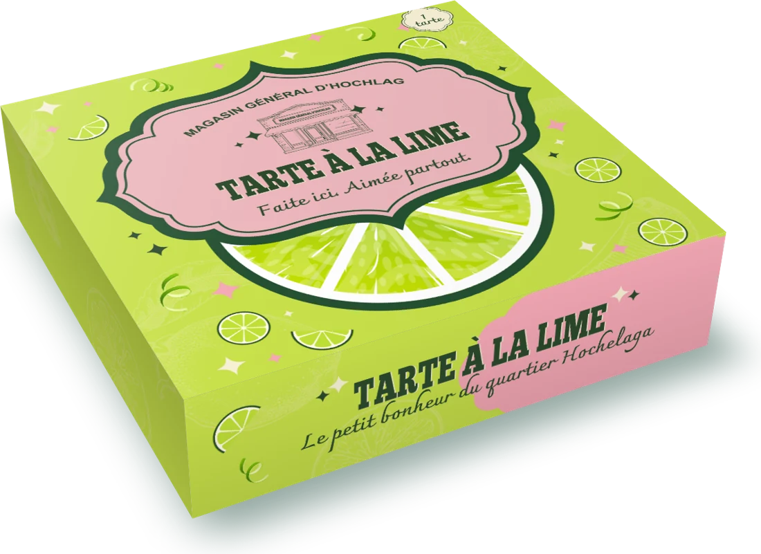 La boîte de la tarte à la lime du Magasin Général d’Hochlag