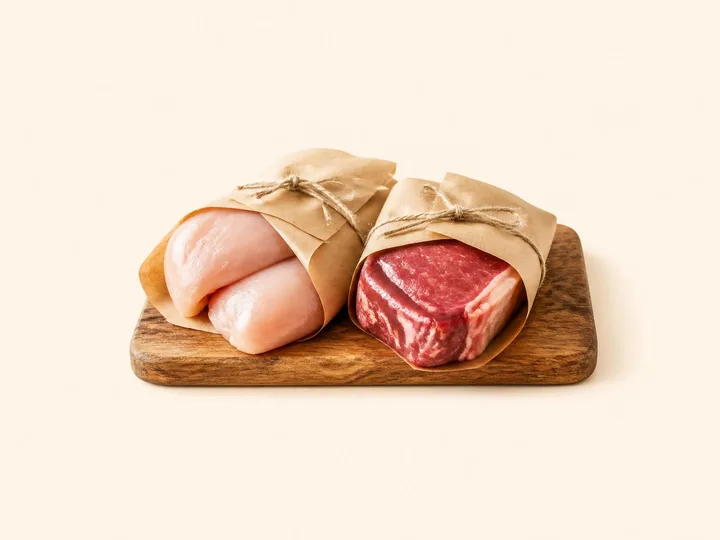 Boucherie à l'épicerie du Magasin Général d'Hochlag